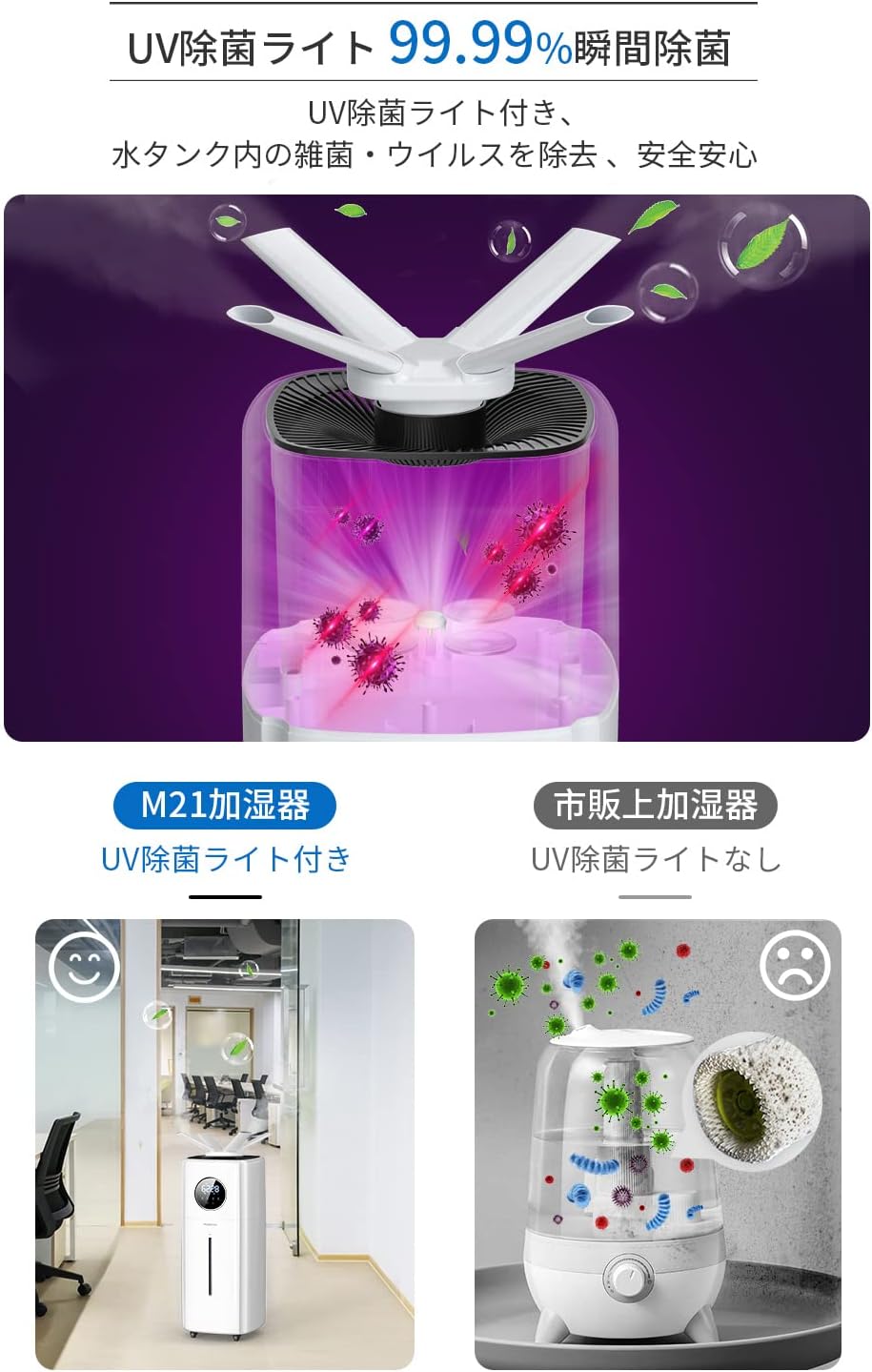 入荷中 21L大容量 業務用家庭用加湿器 2000ML H大霧量21L大容量